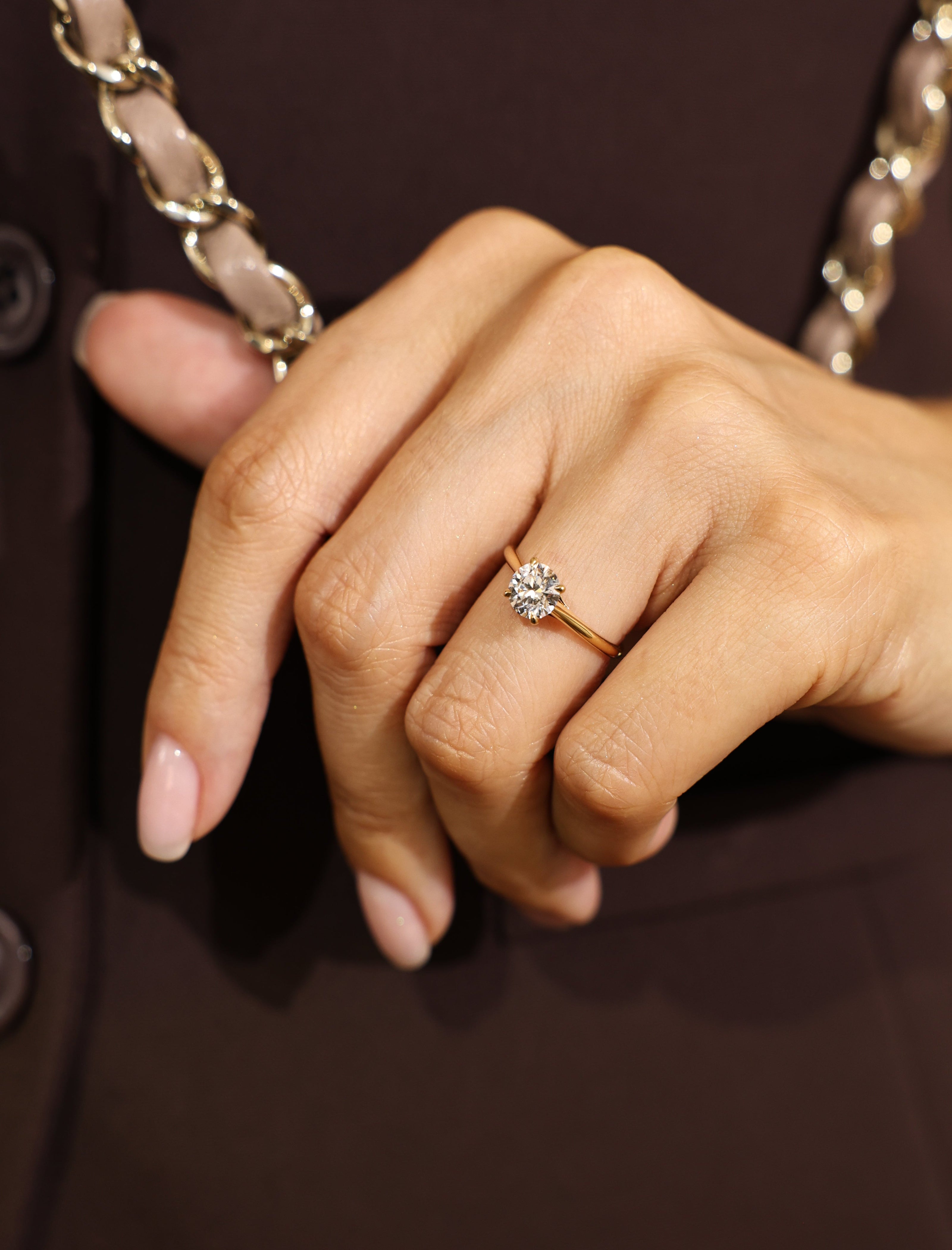 AURA RING - ROUND CUT 1.0 CT