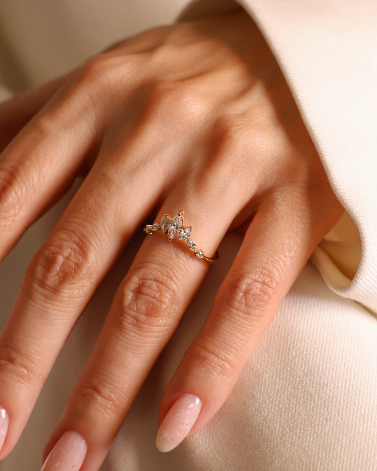 0.56 ct Lab Diamond Ring in 18K Yellow Gold – view 2