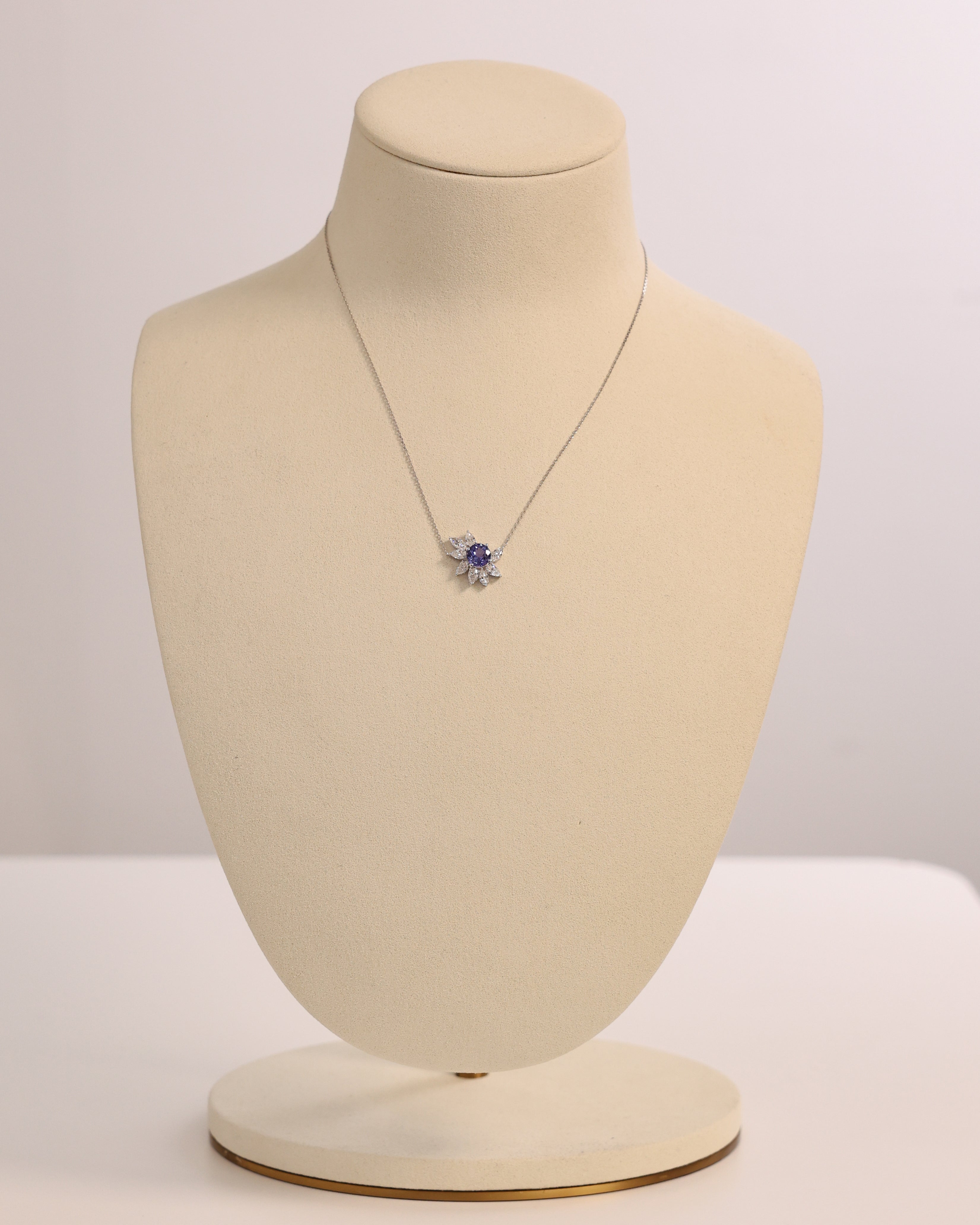 TANZANITE NECKLACE LAB-GROWN DIAMOND