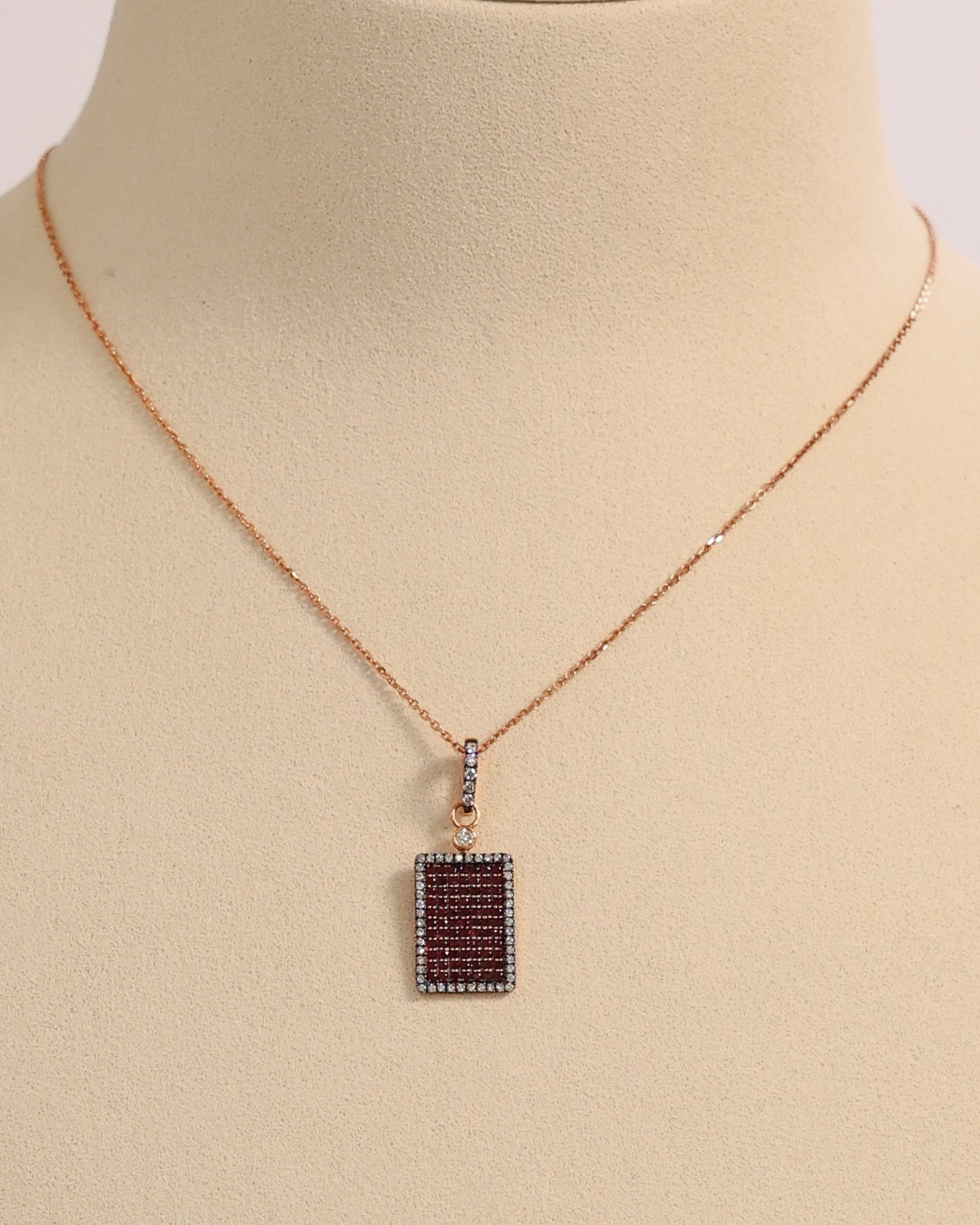 RUBY RECTANGLE NECKLACE