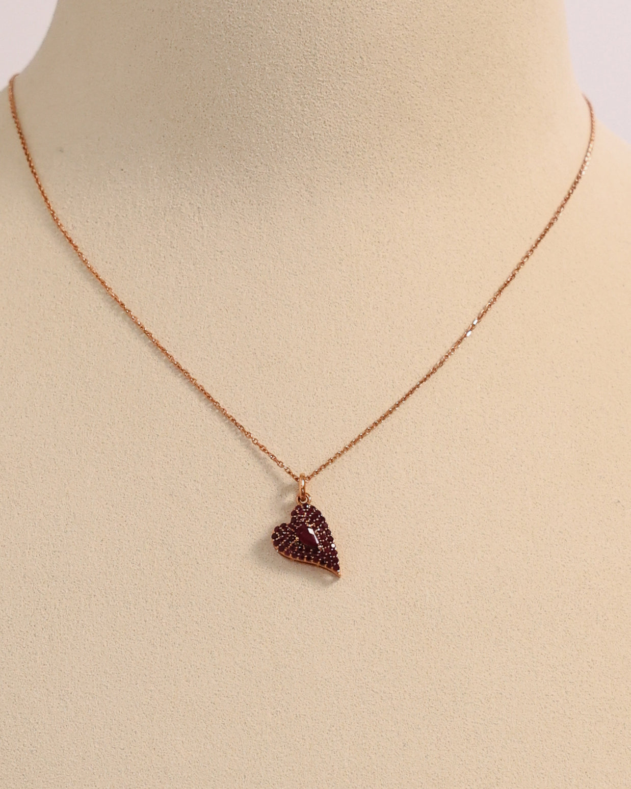 RUBY HEART NECKLACE