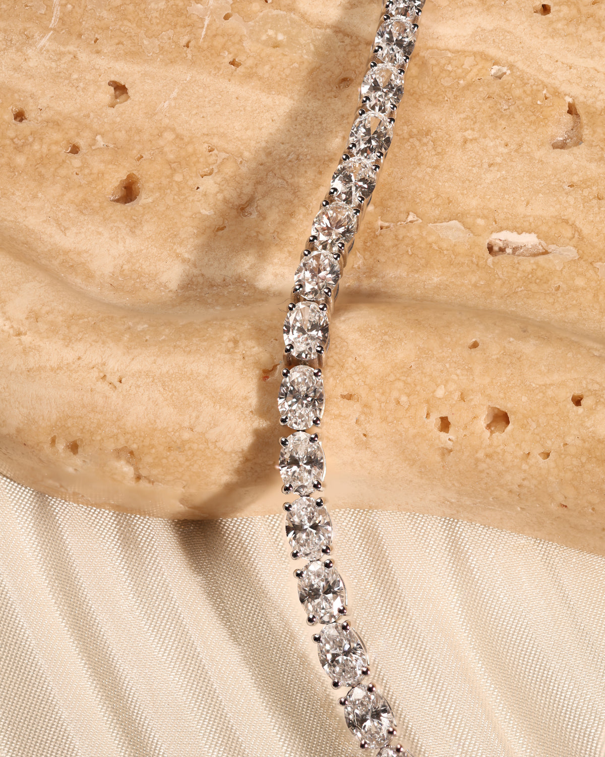 8.22 ct Oval Lab Diamond Tennis Bracelet – DBR00092