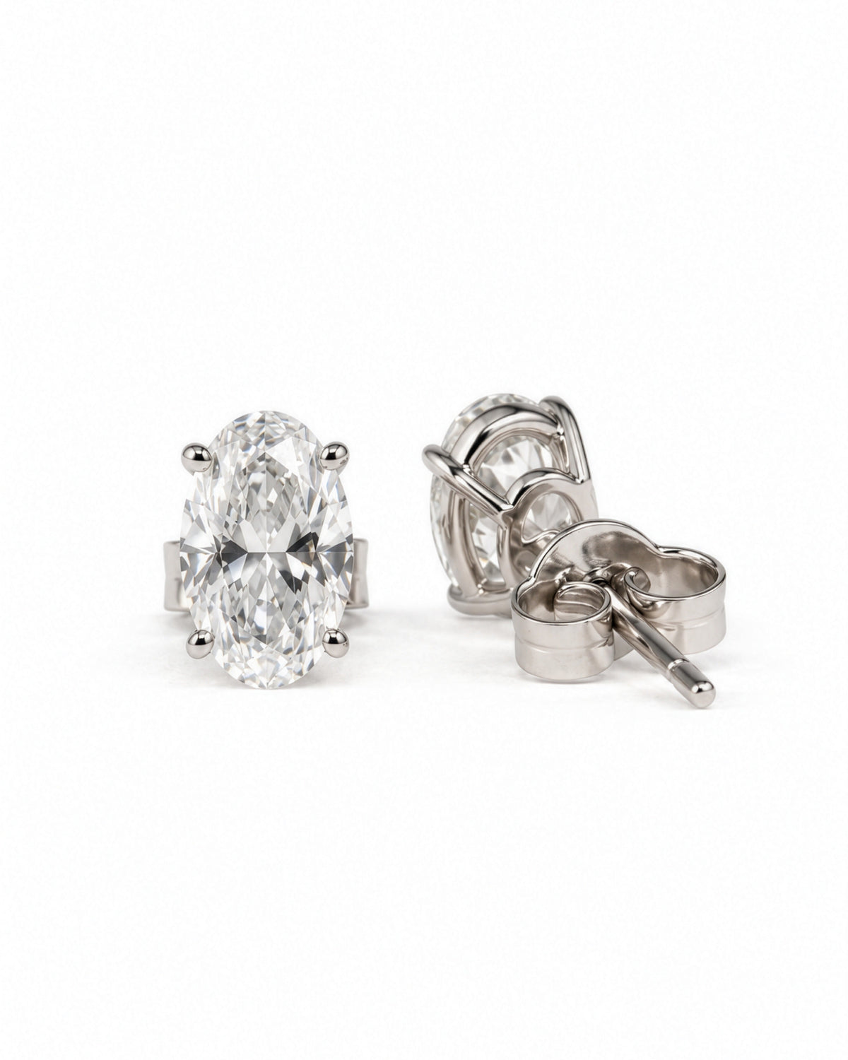 Oval Lab Diamond Studs 2.14 Carat – DER00327
