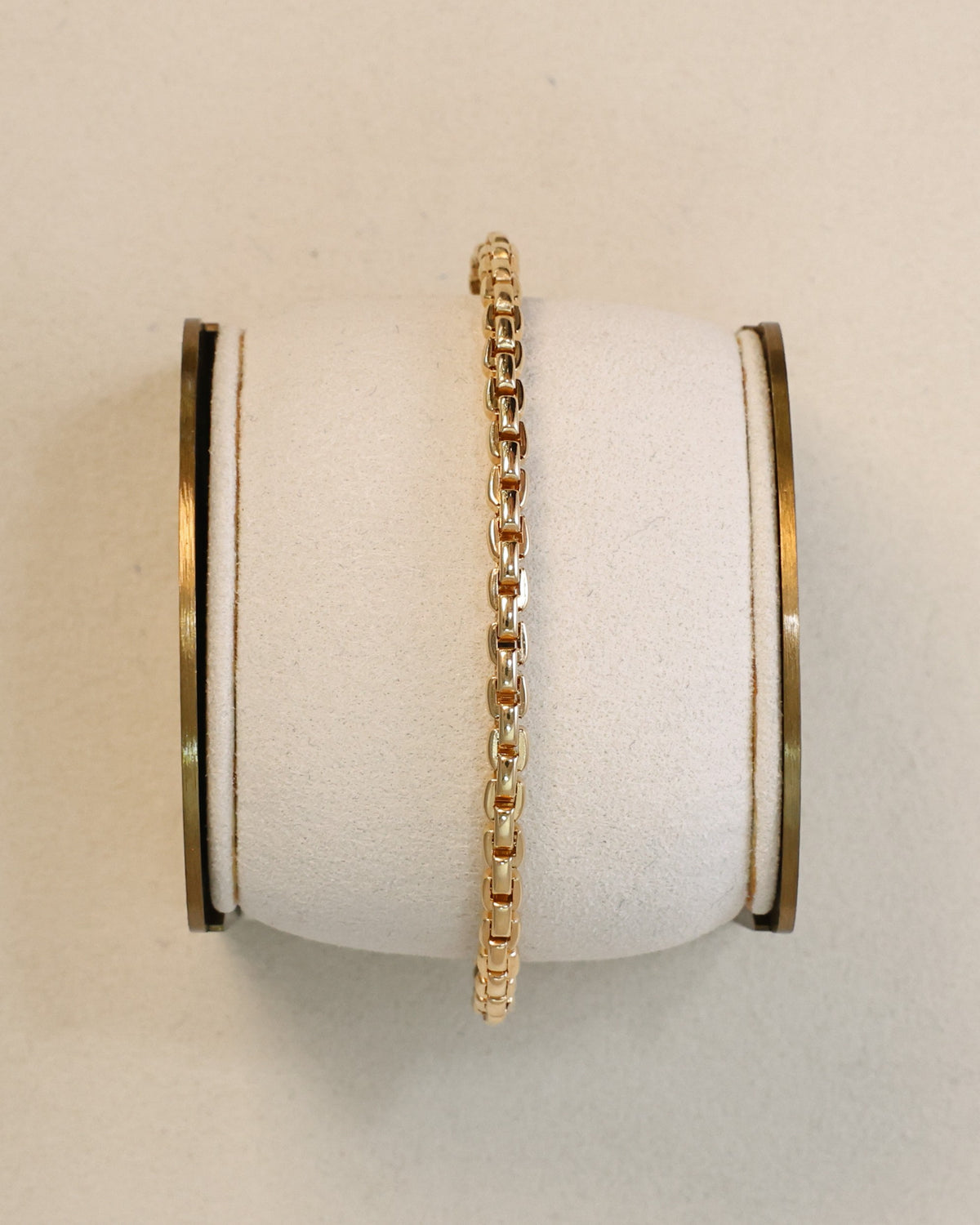 Gold Box Chain Bracelet