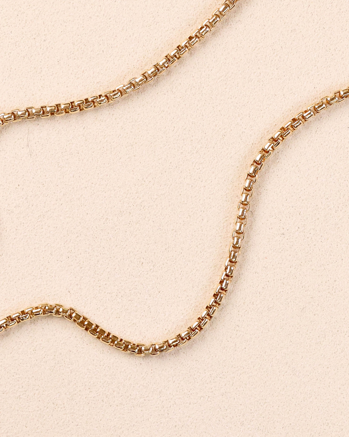 Gold Box Chain Necklace