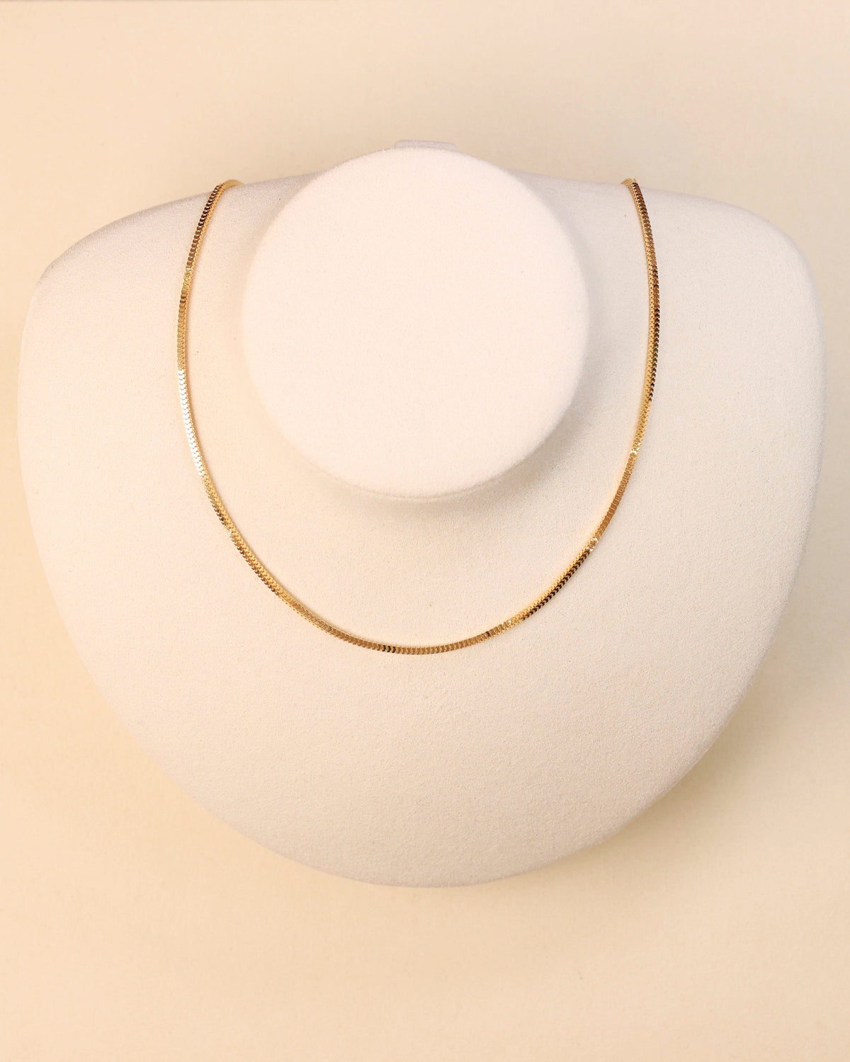 Gold Box Chain Necklace