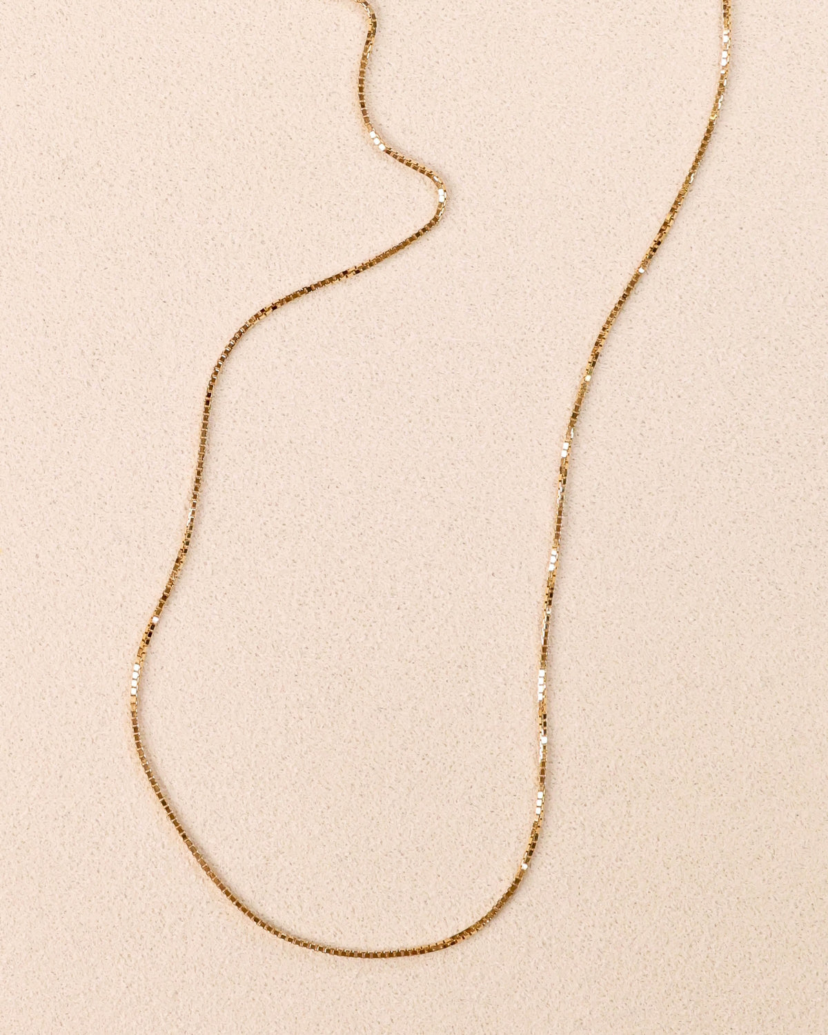Gold Box Chain Necklace