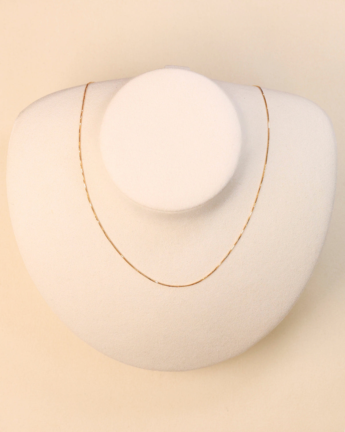 Gold Box Chain Necklace