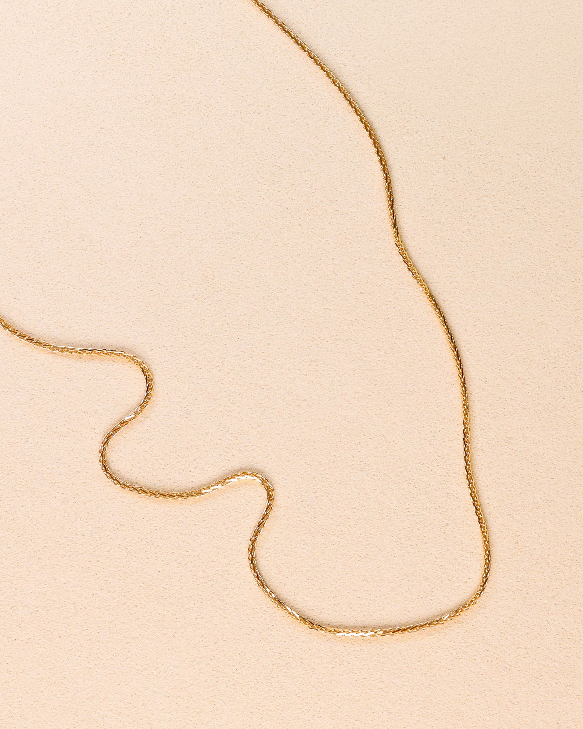 Gold Wheat Chain Necklace