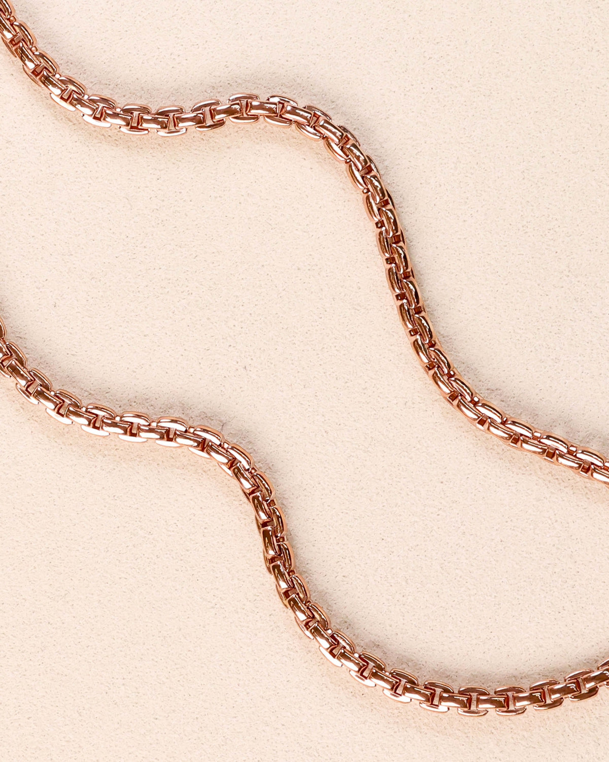 Rose Gold Box Chain Necklace