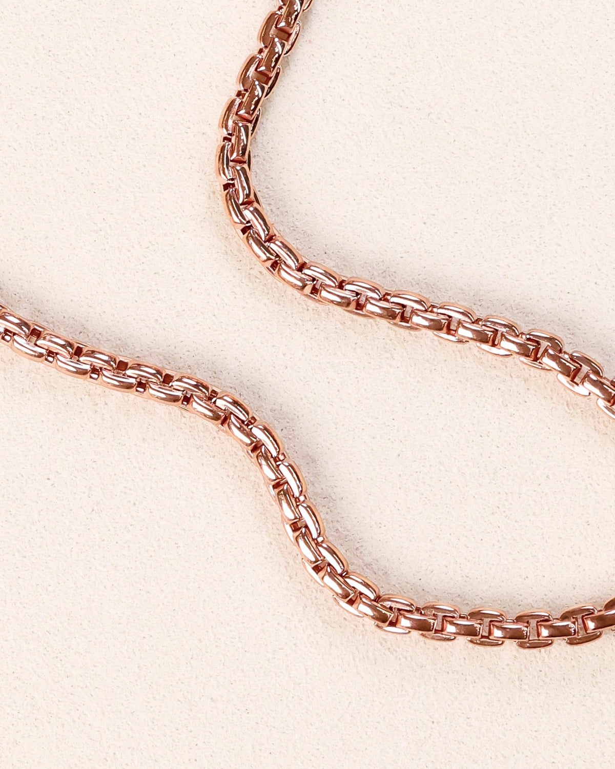 Box Chain Necklace in 18K Rose Gold